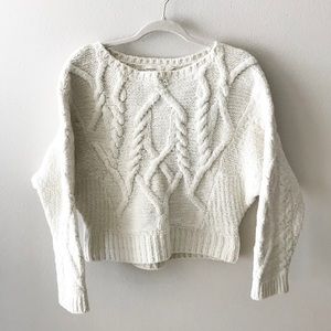Anthropologie Sleeping on Snow Crop Sweater